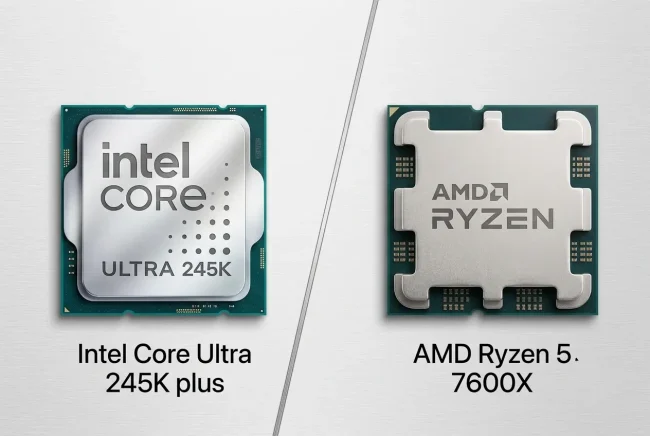 Intel Core Ultra 5 245K vs AMD Ryzen 5 7600X: Mid-Range Desktop Showdown